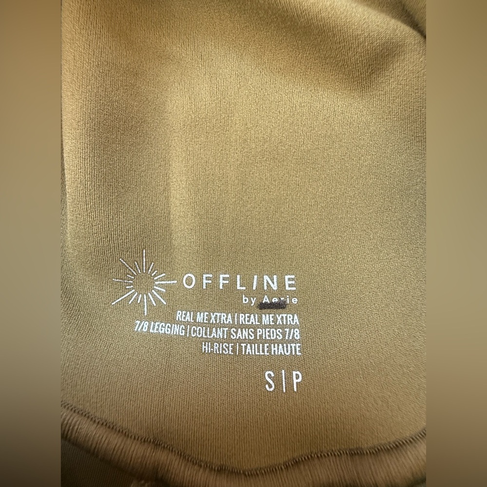 Offline By Aerie Real Me Xtra High Waisted Crossover Legging Olive Size S - Picture 3 of 9